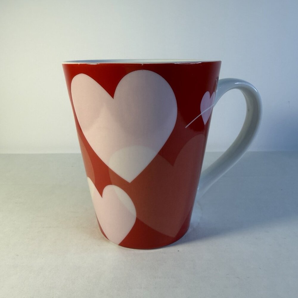 Starbucks 2014 Valentine's Day Hearts Ceramic Coffee Tea Mug Cup Love